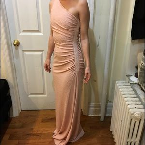 NWT Laundry Soft Pink Beaded Long Formal Dress
